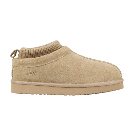 Sand - Front - Jack Wills Womens-Ladies Suede Snug Fit Slipper Socks