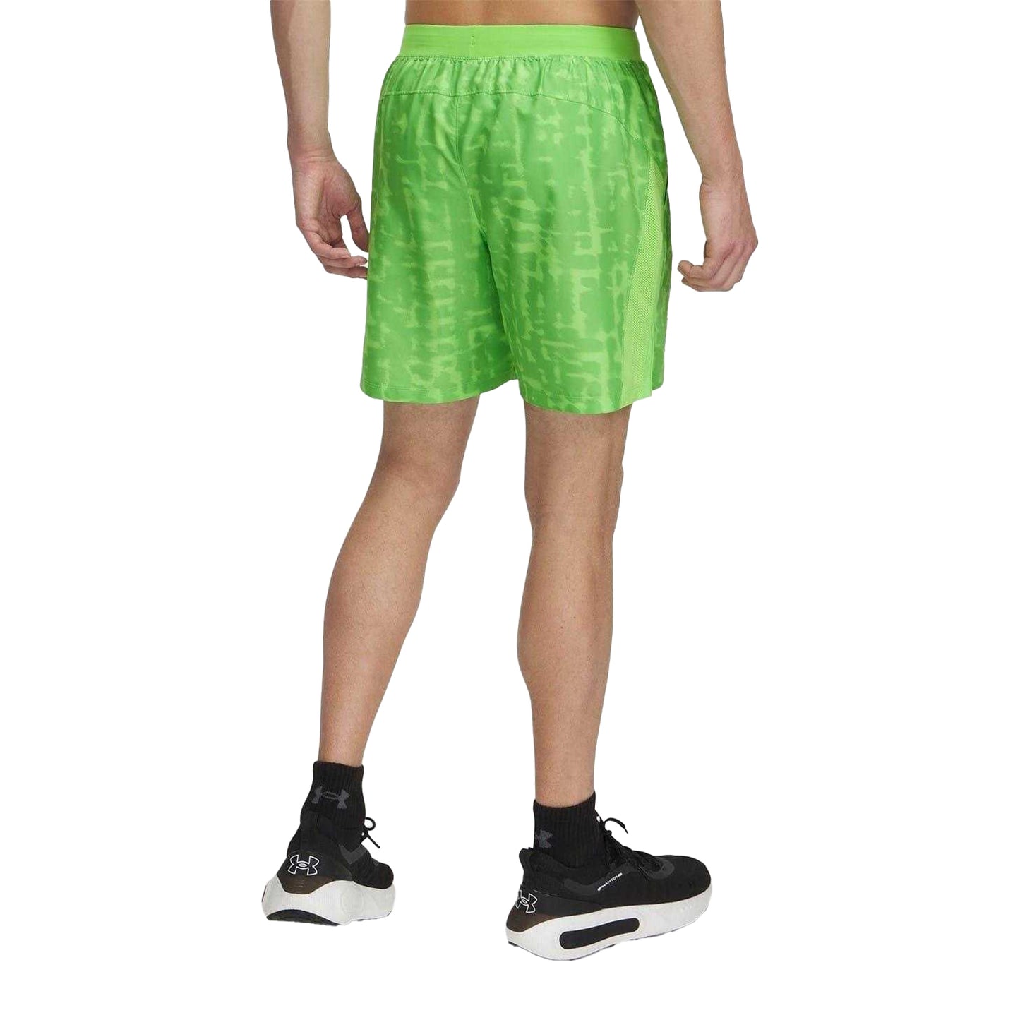 Green - Back - Under Armour Mens Performance Patterned Lightweight Athletic Running Shorts