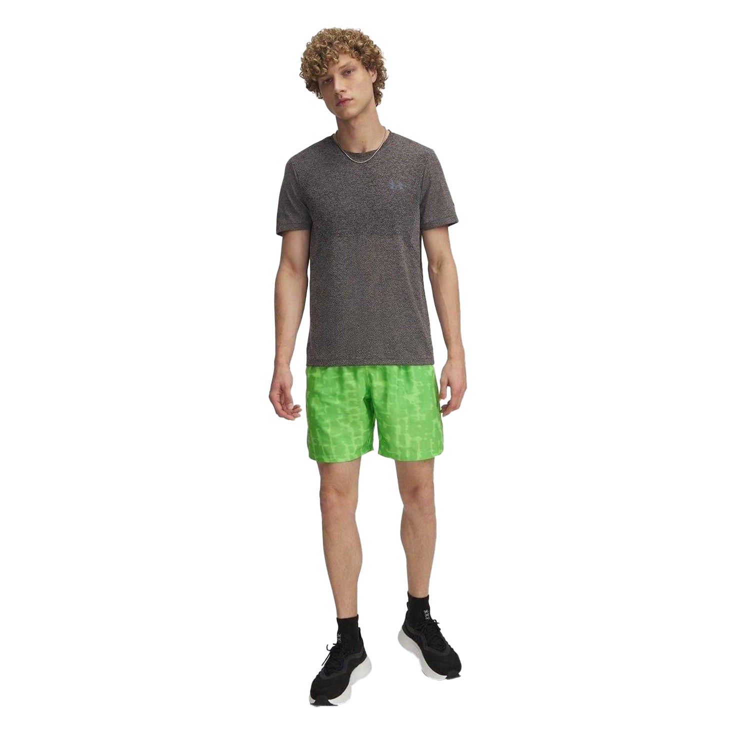 Green - Lifestyle - Under Armour Mens Performance Patterned Lightweight Athletic Running Shorts