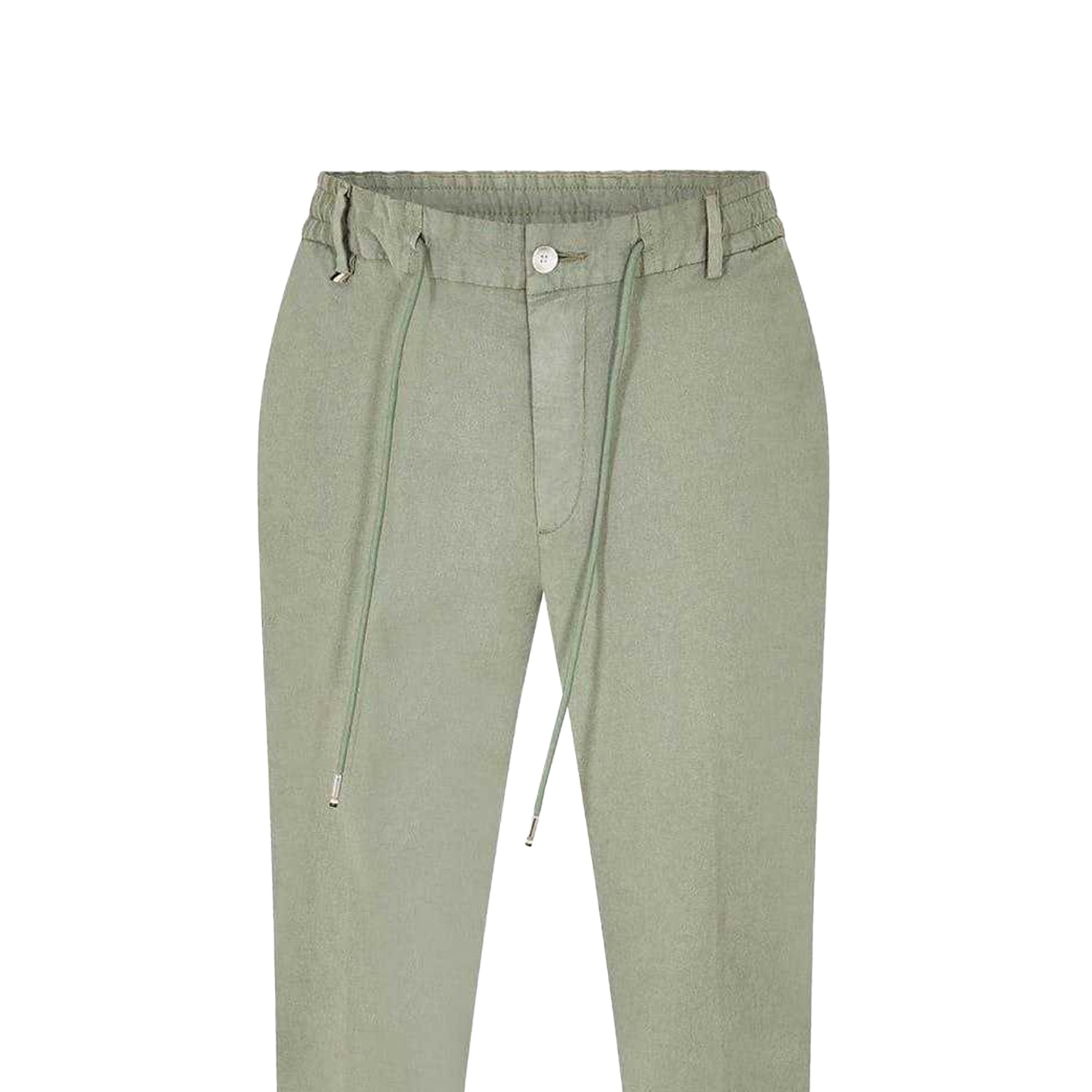 Green - Side - Boss Mens Kane Drawstring Waist Chinos