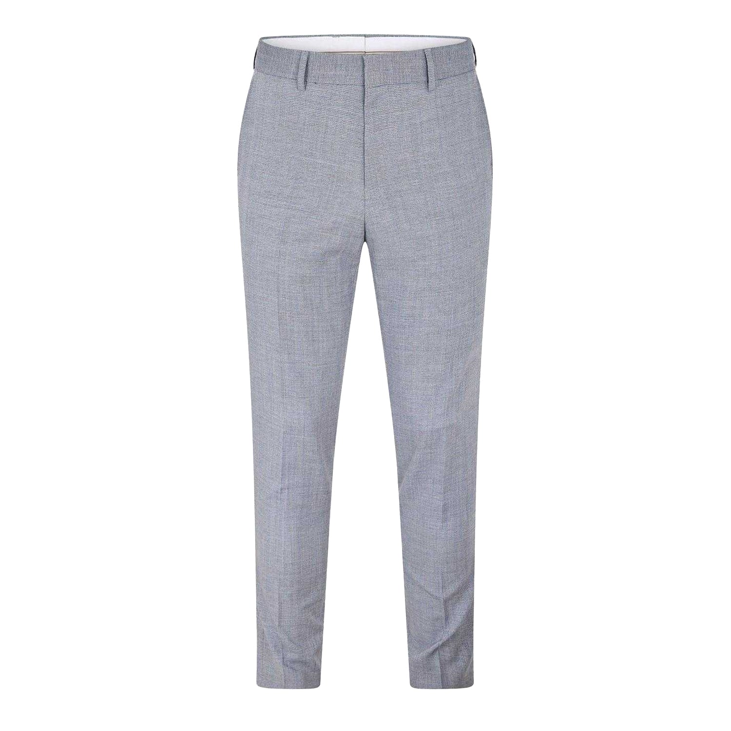Light Blue Heather - Front - Boss Mens Genius Heathered Chinos