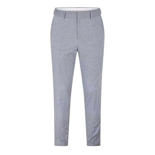 Light Blue Heather - Front - Boss Mens Genius Heathered Chinos