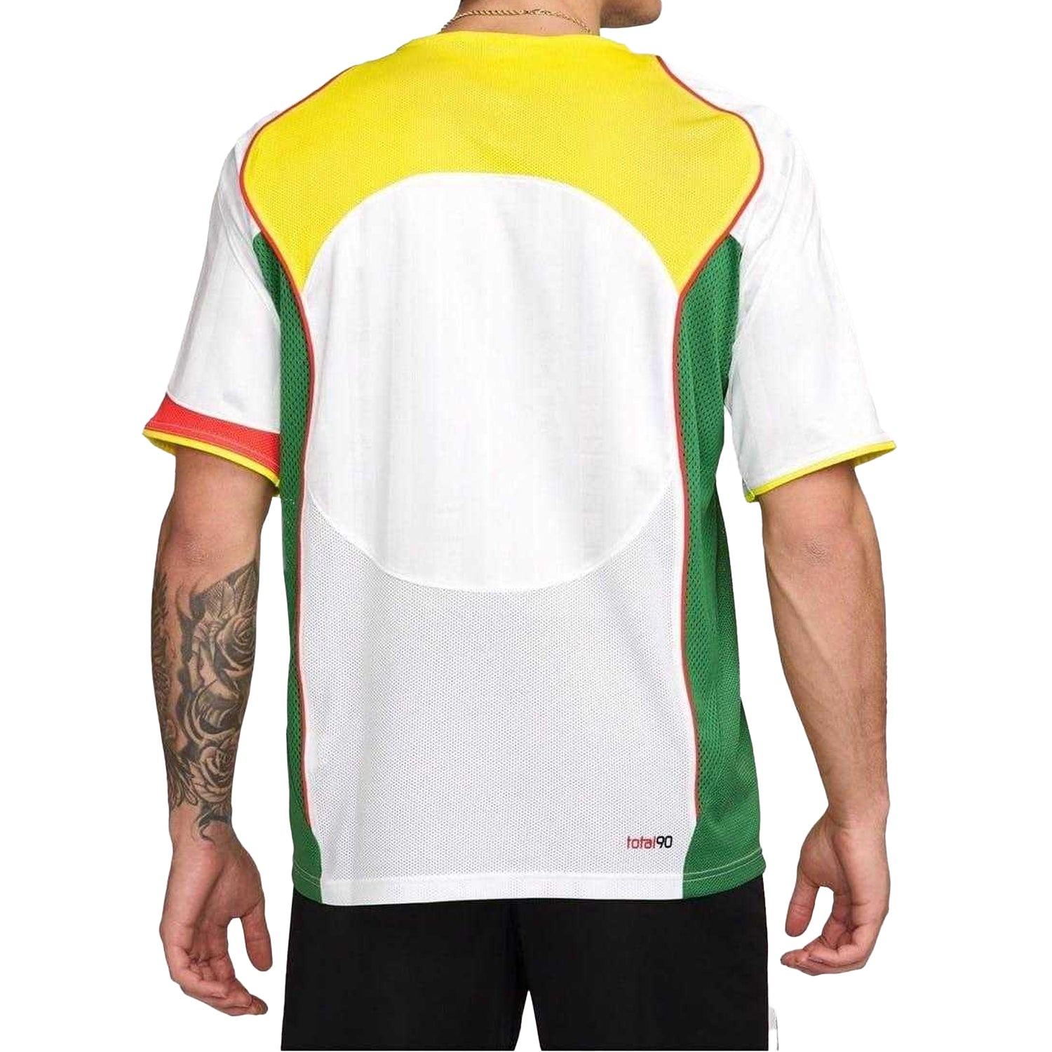 White-Yellow - Back - Nike Unisex Adult Total 90 Energy Football Jersey