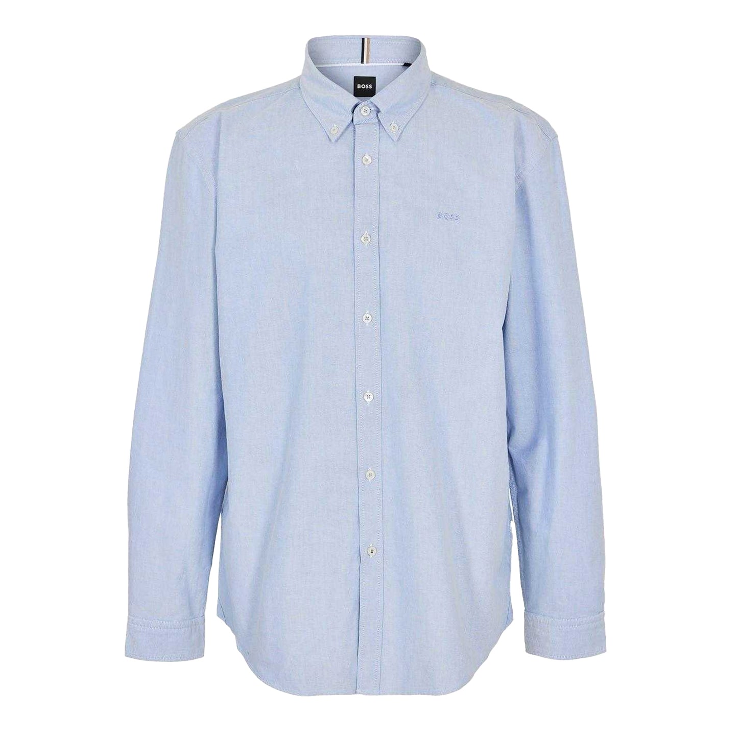 Light Blue - Front - Boss Mens Plain Long-Sleeved Shirt