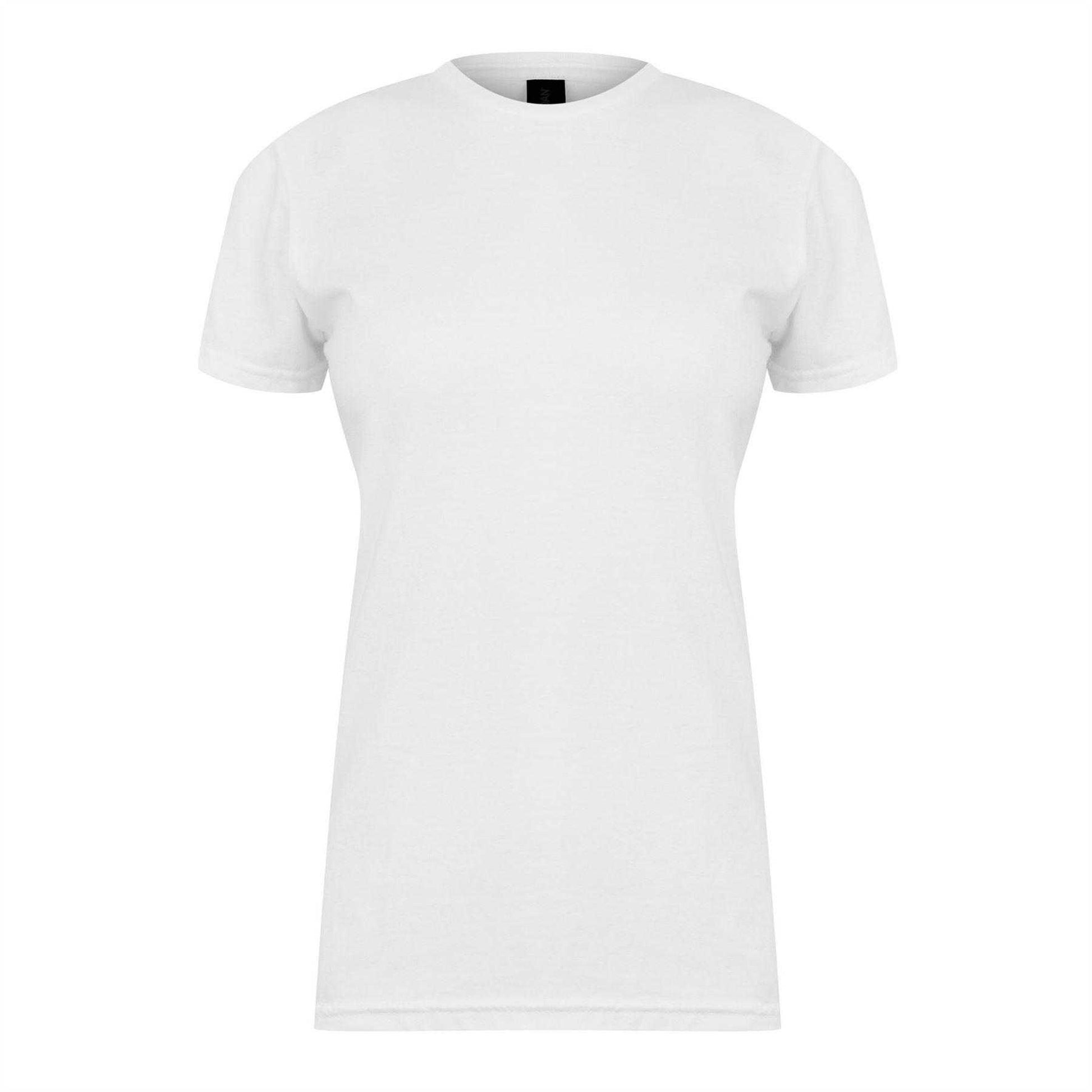 White - Front - Sport Direct Womens-Ladies Regular T-Shirt