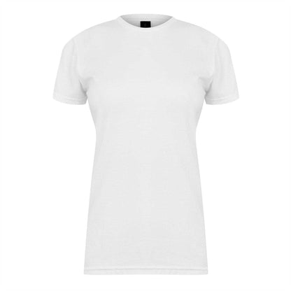 White - Front - Sport Direct Womens-Ladies Regular T-Shirt
