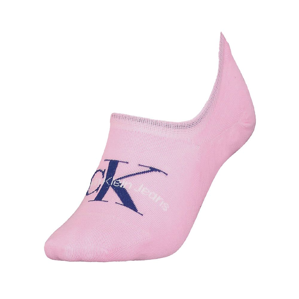 Pink - Front - Calvin Klein Womens-Ladies Footie Cotton Blend No-Show Socks