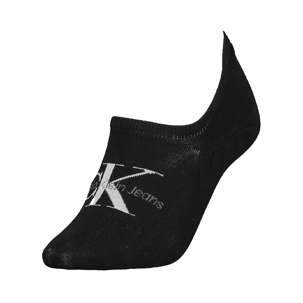 Black - Front - Calvin Klein Womens-Ladies Footie Cotton Blend No-Show Socks