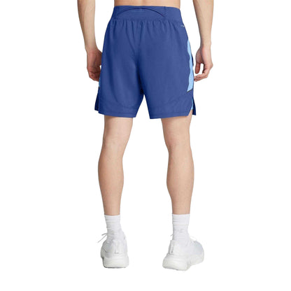 Blue - Back - Under Armour Mens Launch 2 in 1 Regular Running Shorts