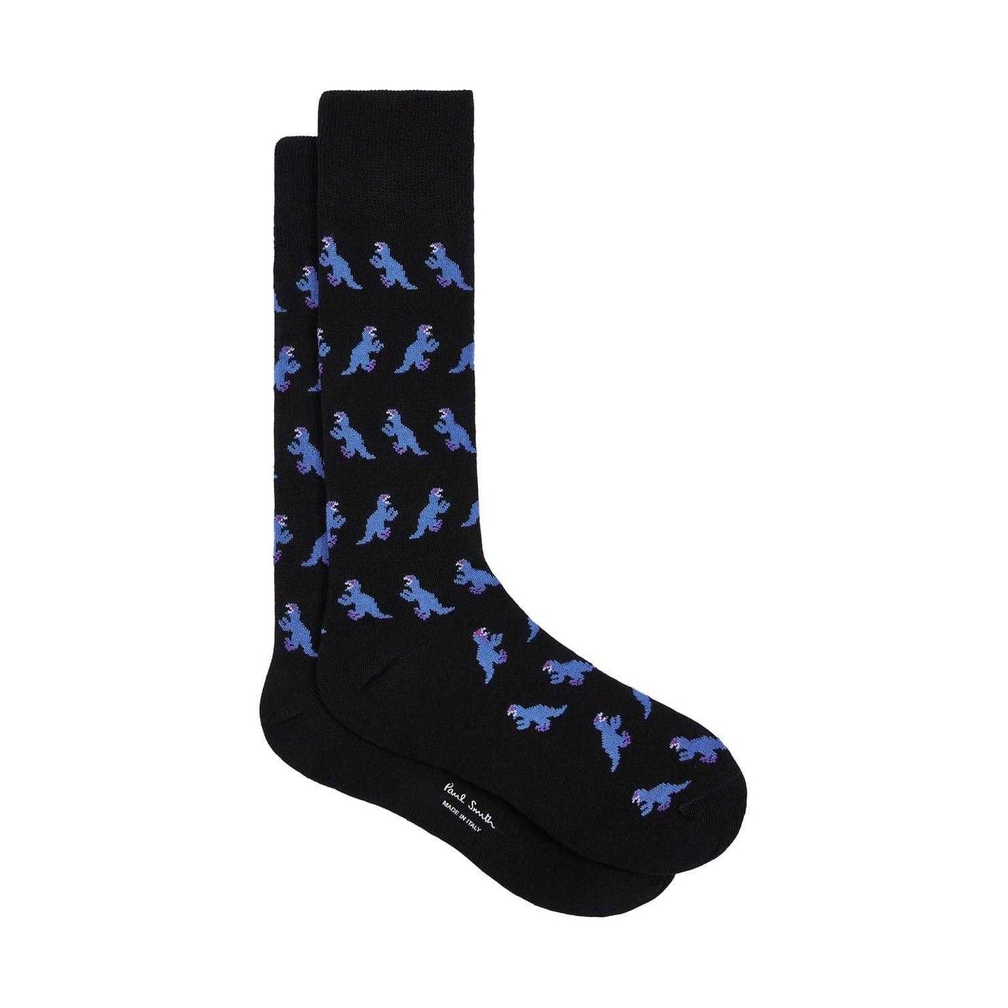 Black - Back - Paul Smith Mens Dinosaur Crew Socks
