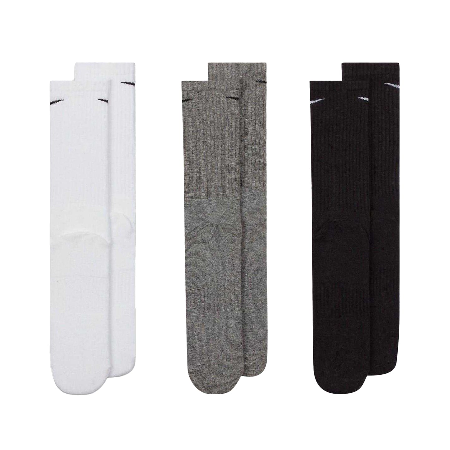 Multicoloured - Back - Nike Unisex Adult Everyday Cushioned Crew Socks (Pack of 3)