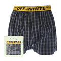 Blue - Back - Off White Mens Classic Industrial Checked Boxer Shorts
