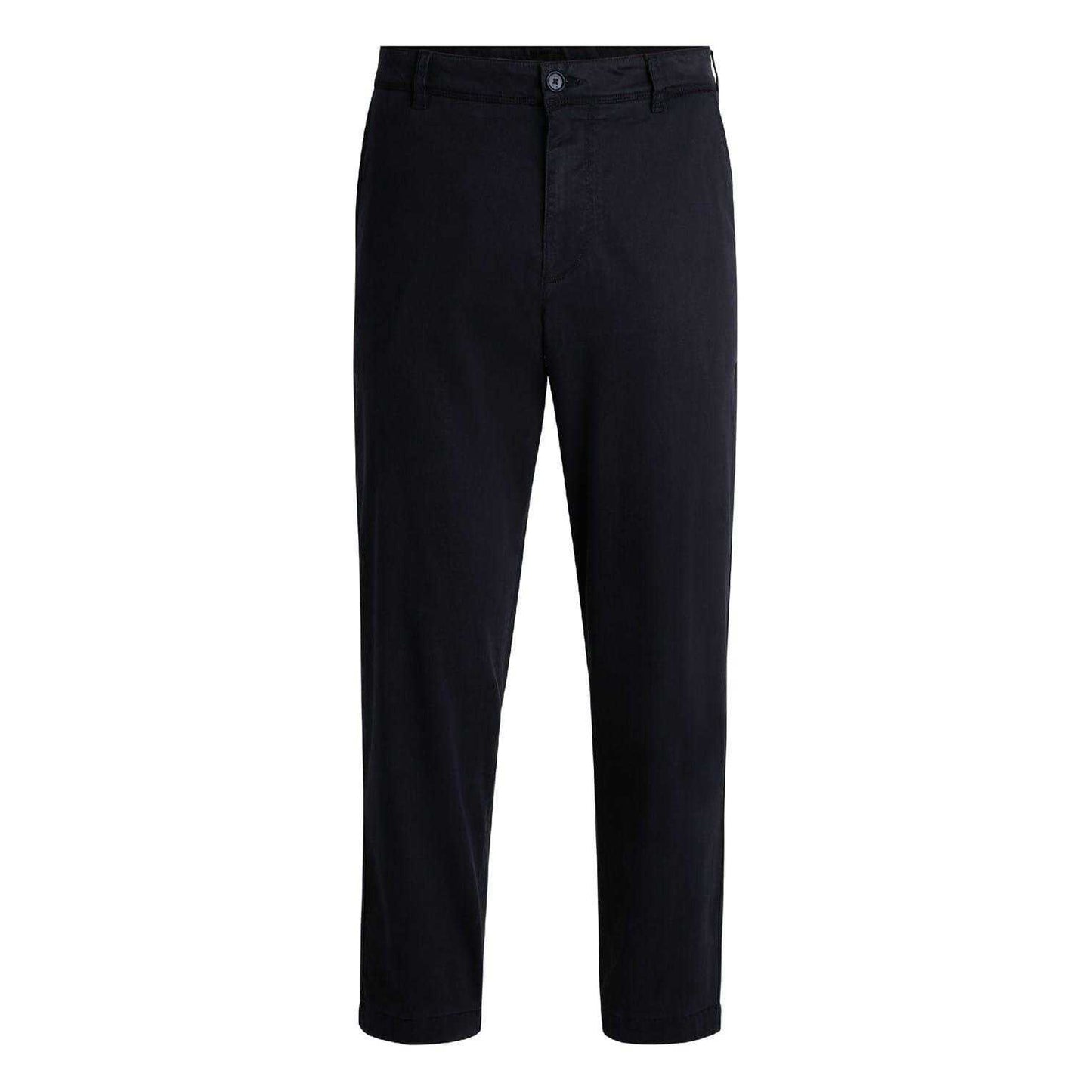 Dark Blue - Front - Boss Mens Straight Chinos