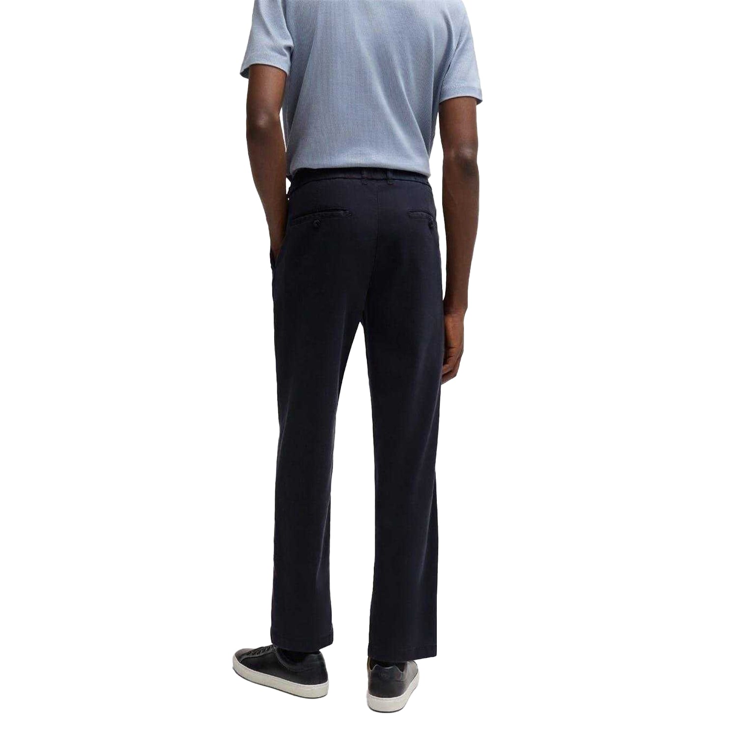 Dark Blue - Back - Boss Mens Straight Chinos