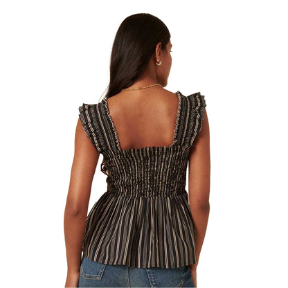 Navy - Back - Nobody´s Child Womens-Ladies Christina Striped Tailored Top