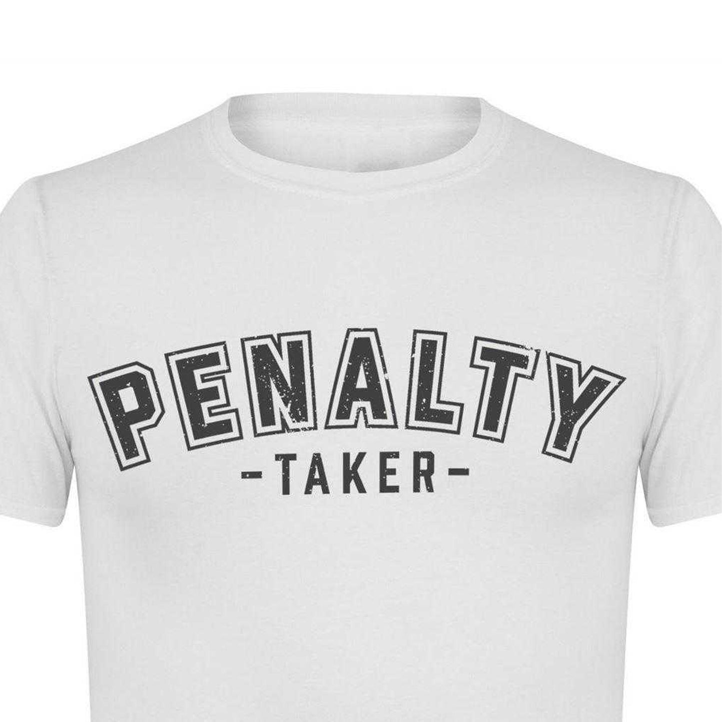White - Side - AWD Mens Penalty Taker Printed Football T-Shirt