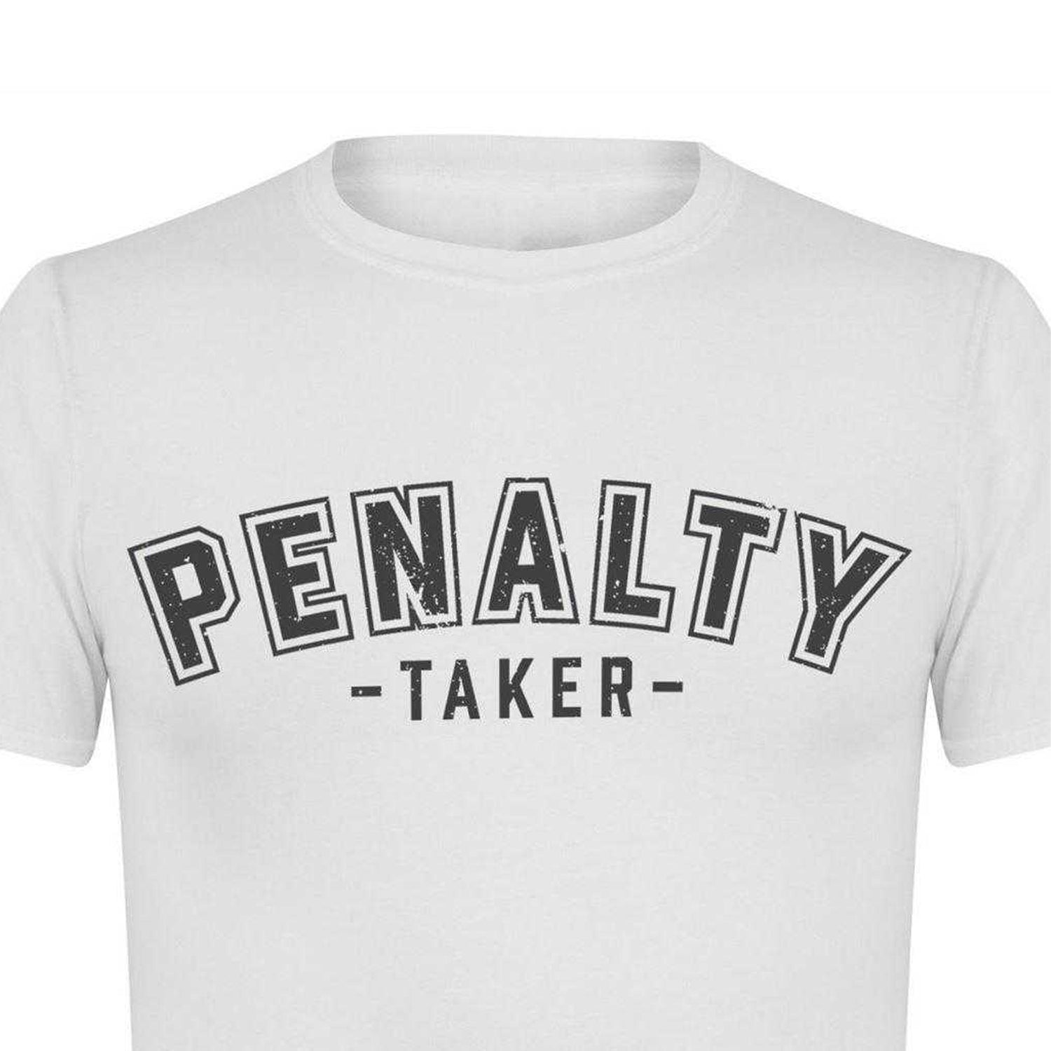 White - Side - AWD Mens Penalty Taker Printed Football T-Shirt