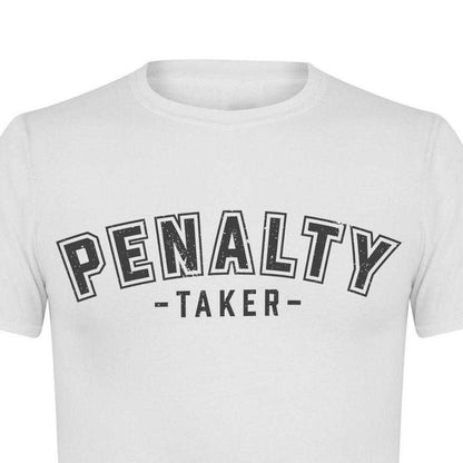 White - Side - AWD Mens Penalty Taker Printed Football T-Shirt