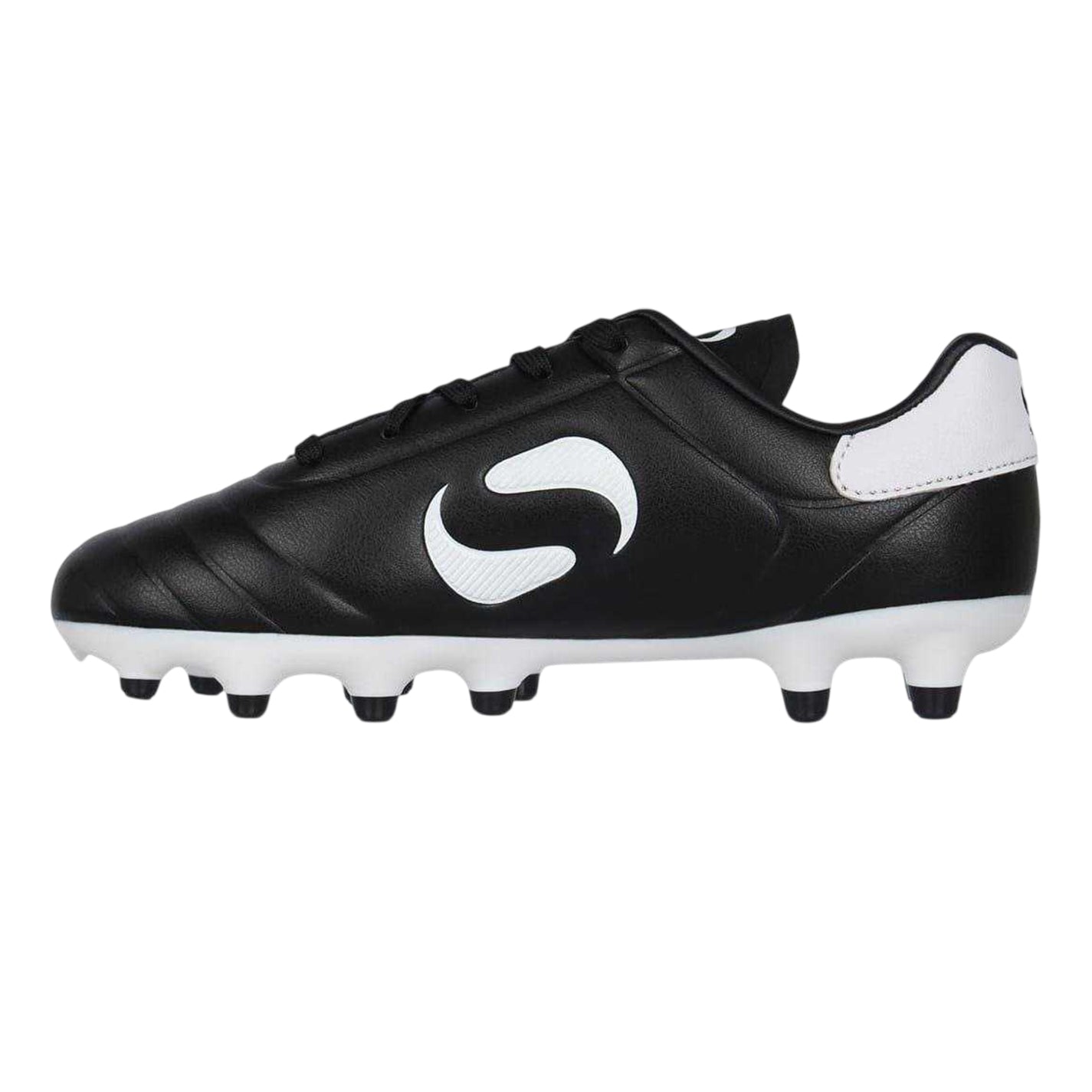 Black-White - Lifestyle - Sondico Childrens-Kids Strike Firm Ground Football Boots