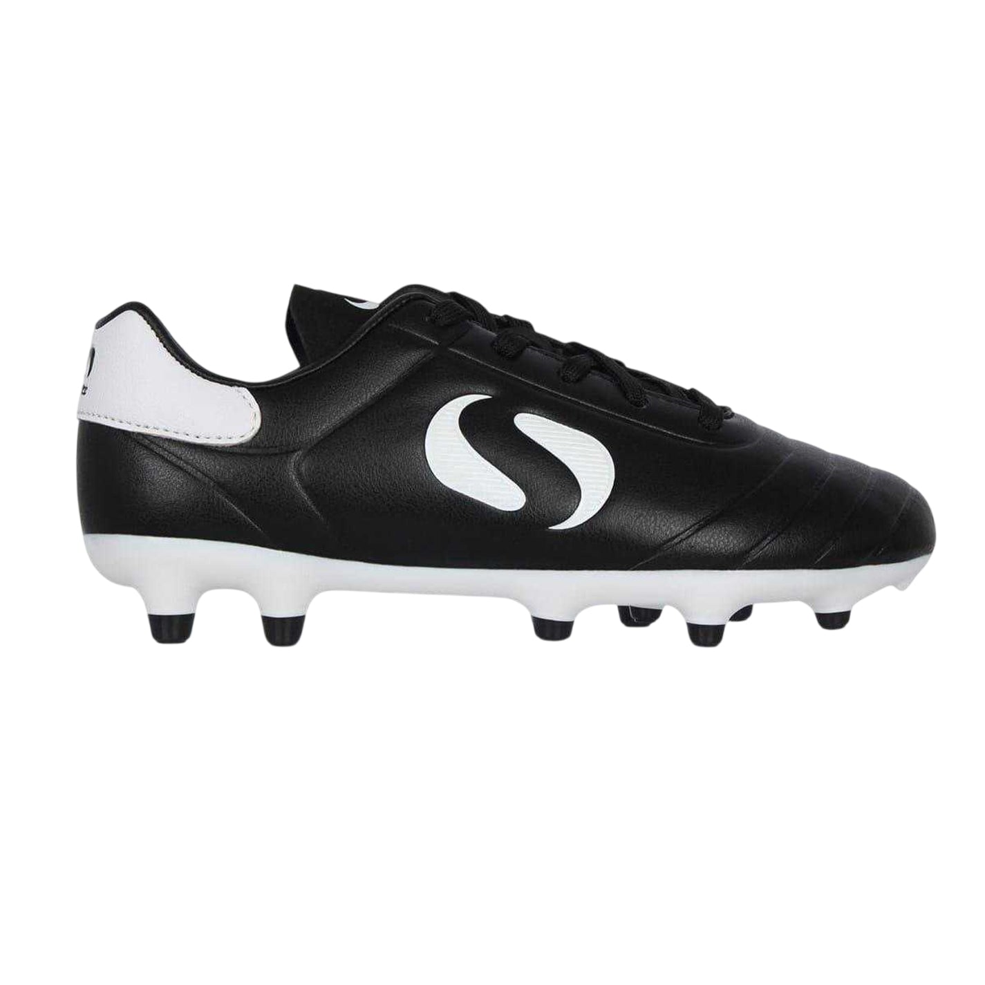 Black-White - Front - Sondico Childrens-Kids Strike Firm Ground Football Boots