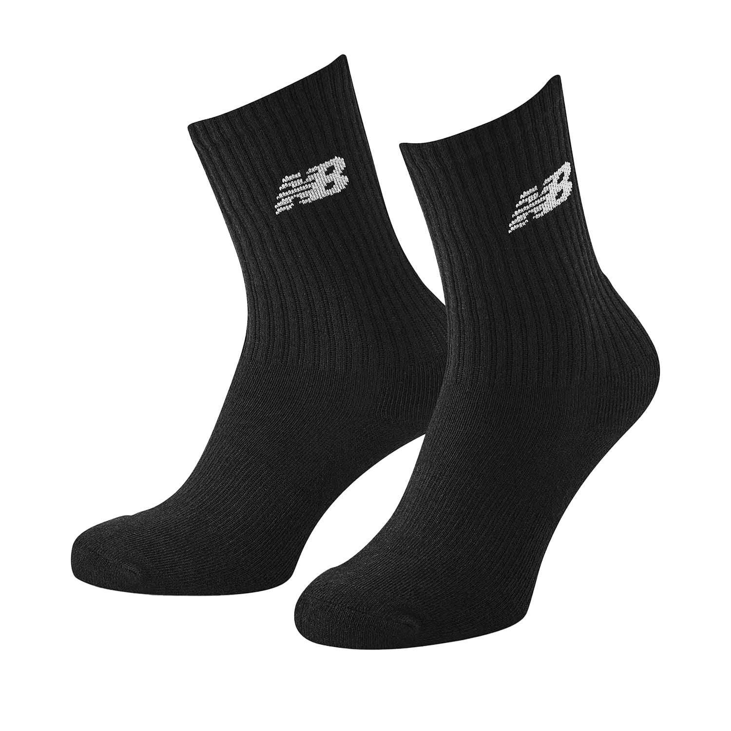 Black - Back - New Balance Unisex Adult Crew Socks (Pack of 3)
