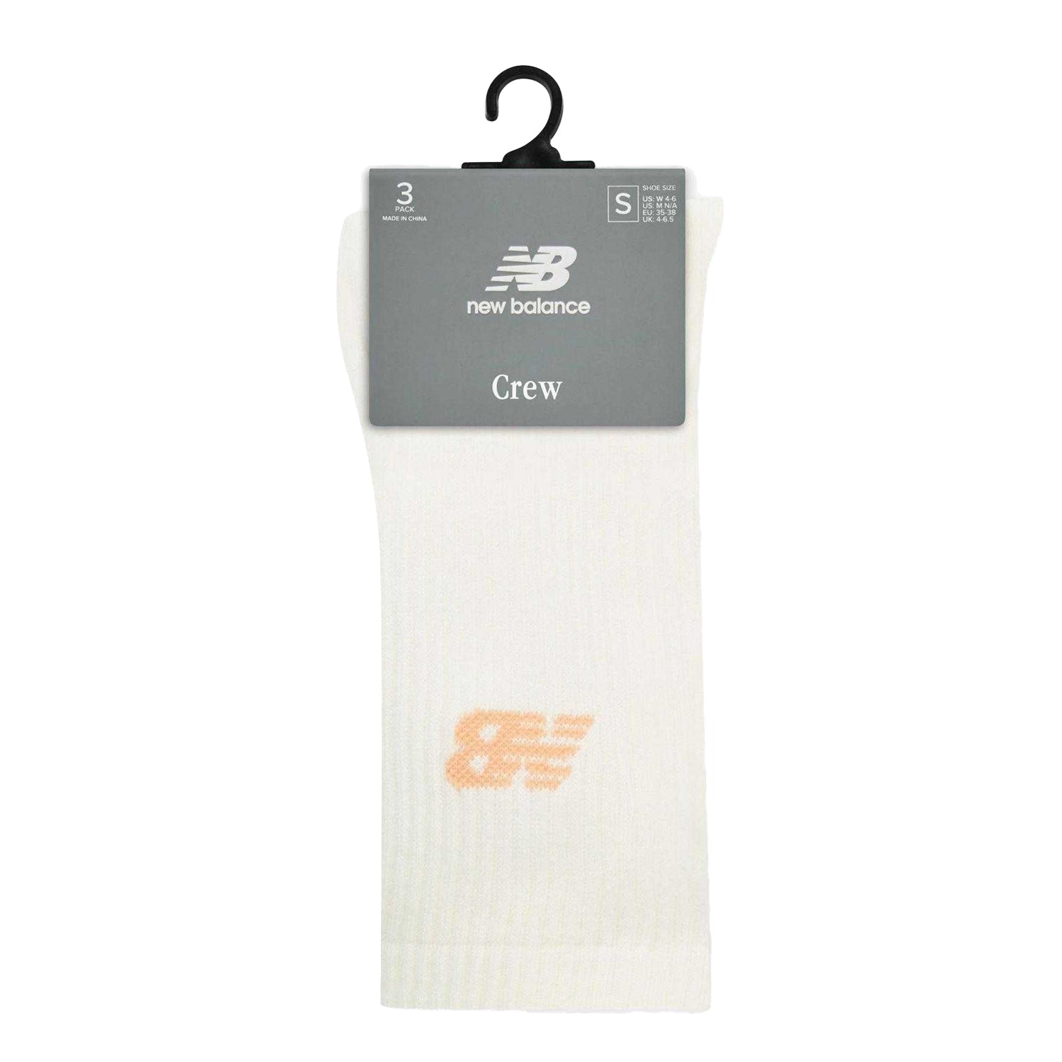 Ecru - Side - New Balance Unisex Adult Crew Socks (Pack of 3)