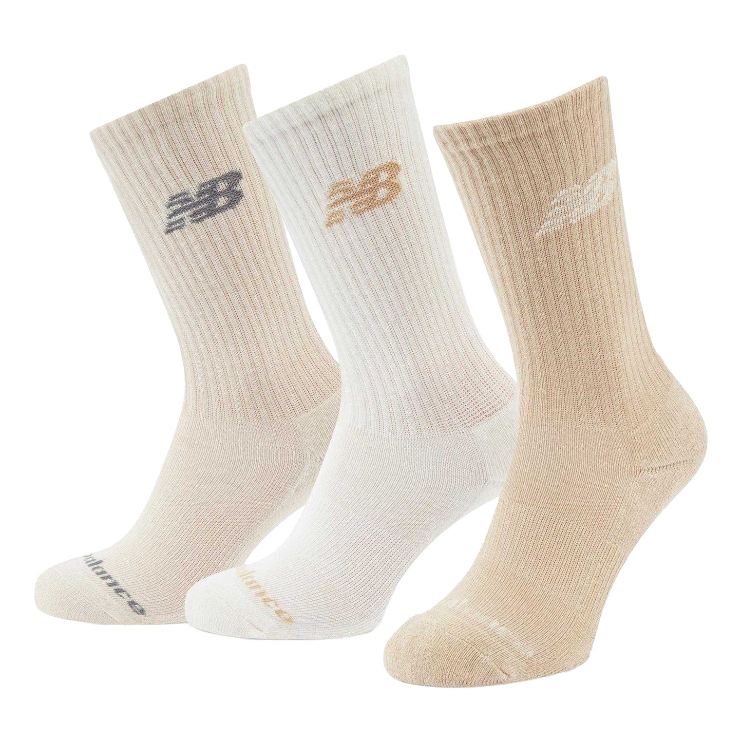 Neutral - Back - New Balance Unisex Adult Crew Socks (Pack of 3)