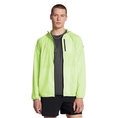 Green - Side - Under Armour Mens Launch Performance Lightweight Jacket