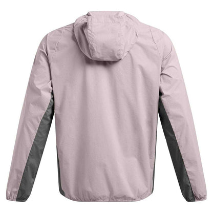 Grey - Back - Under Armour Mens Launch Performance Lightweight Jacket