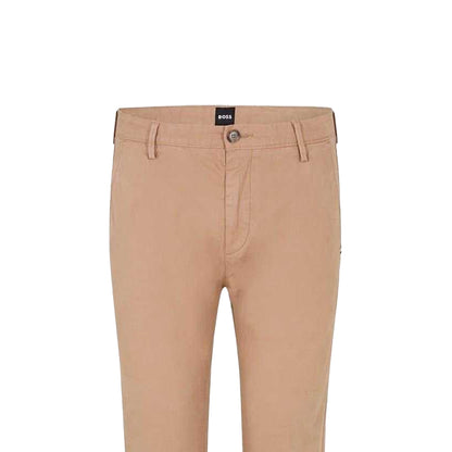 Light Beige - Side - Boss Mens Rice Straight Chinos