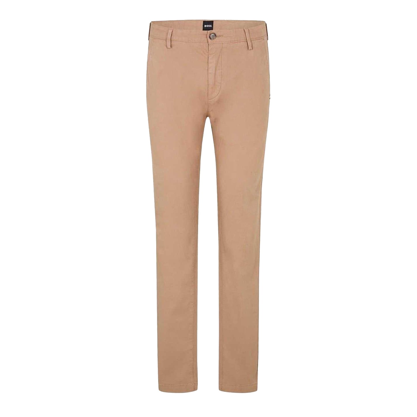 Light Beige - Front - Boss Mens Rice Straight Chinos