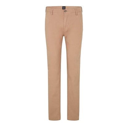 Light Beige - Front - Boss Mens Rice Straight Chinos