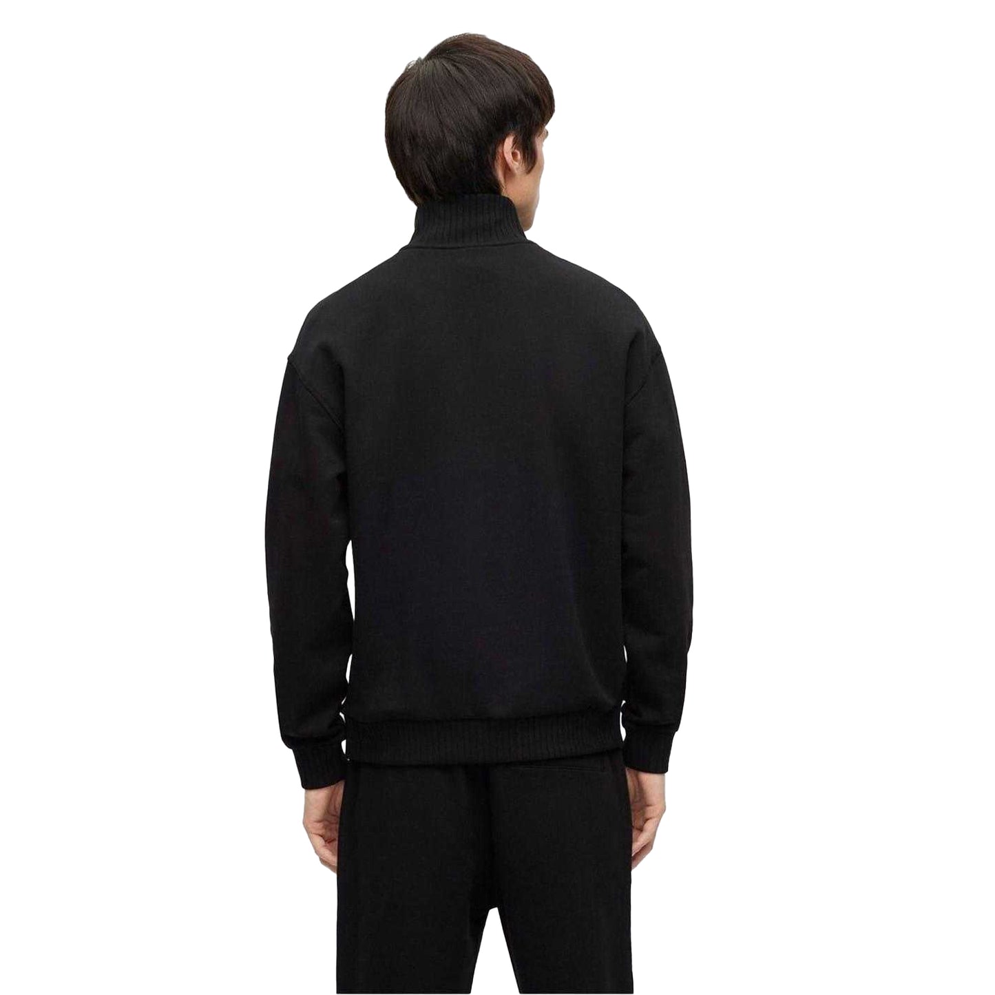 Black - Back - Hugo Boss Mens Dangula Logo Quarter Zip Sweatshirt