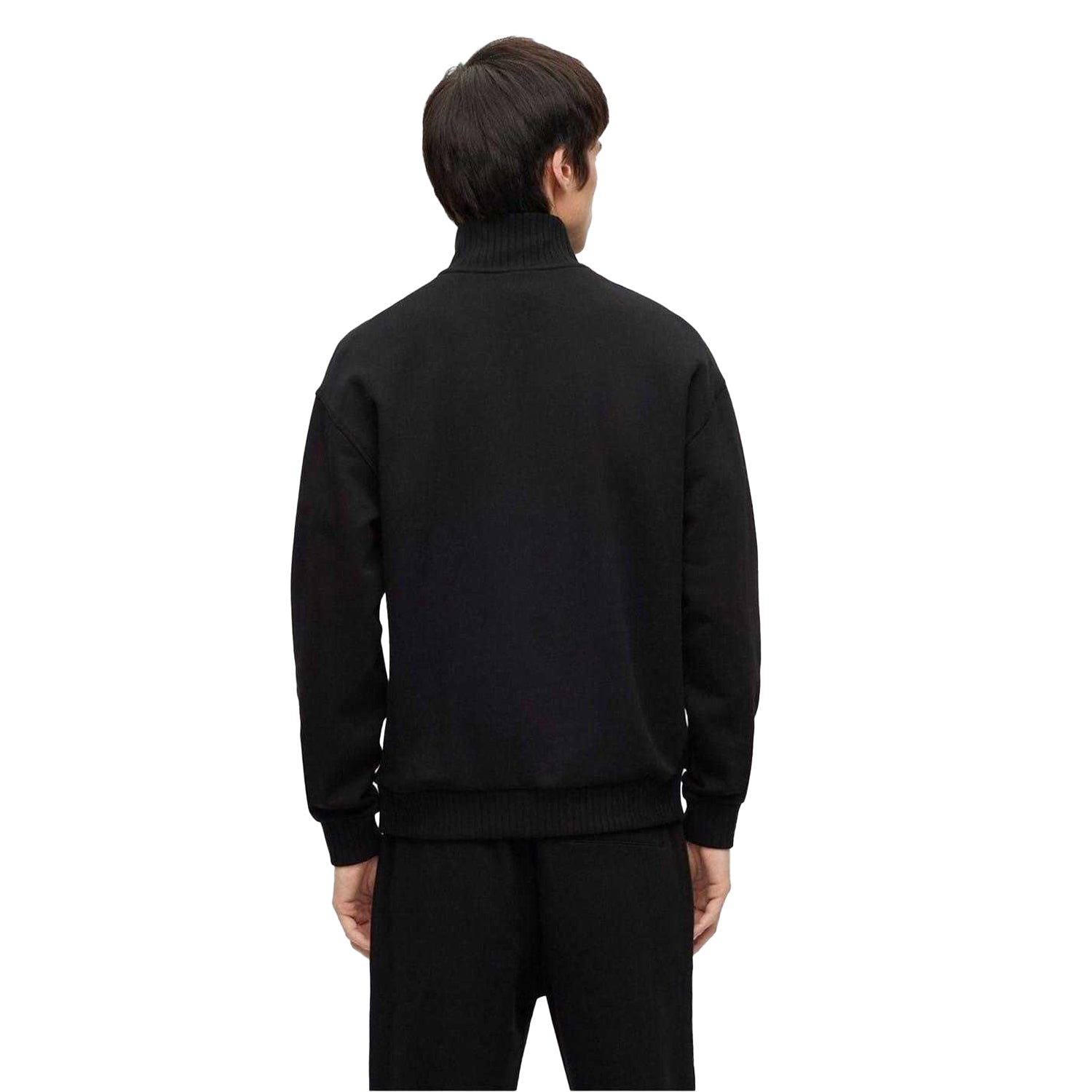 Black - Back - Hugo Boss Mens Dangula Logo Quarter Zip Sweatshirt