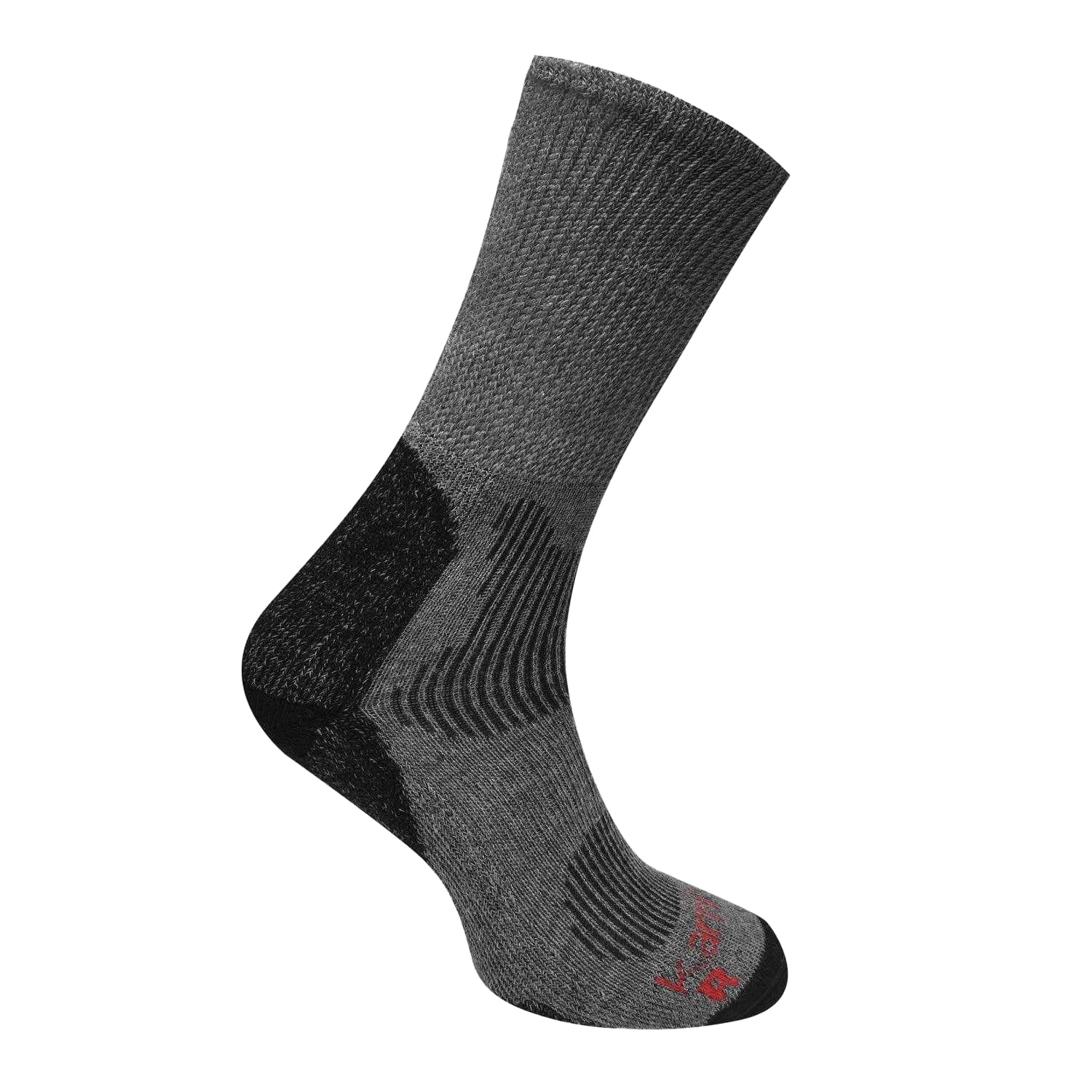 Grey-Black - Front - Karrimor Mens Merino Wool Lightweight Socks