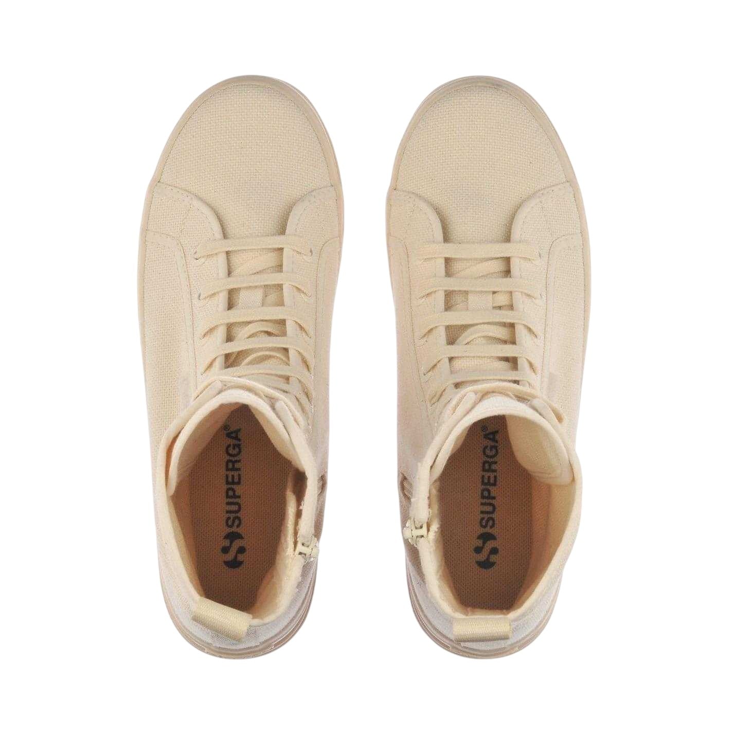 Raw Beige - Lifestyle - Superga Womens-Ladies 2341 Alpina Canvas Platform Boots