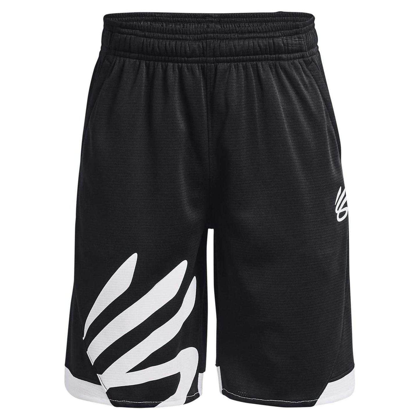 Black - Front - Under Armour Boys Curry Splash Basketball Shorts
