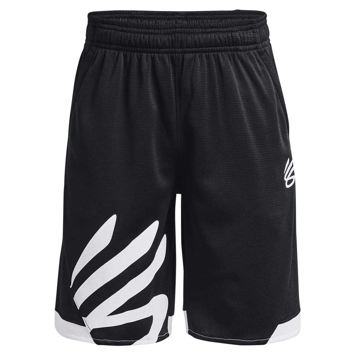 Black - Front - Under Armour Boys Curry Splash Basketball Shorts