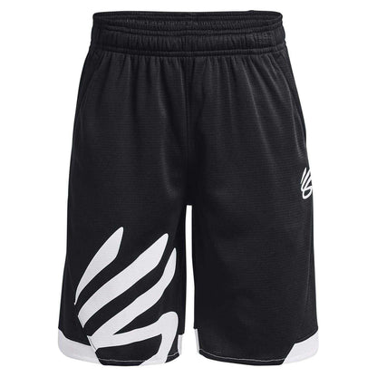 Black - Front - Under Armour Boys Curry Splash Basketball Shorts