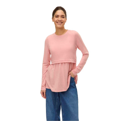 Rosette - Pack Shot - Mamalicious Womens-Ladies Maternity Puff Sleeve Top