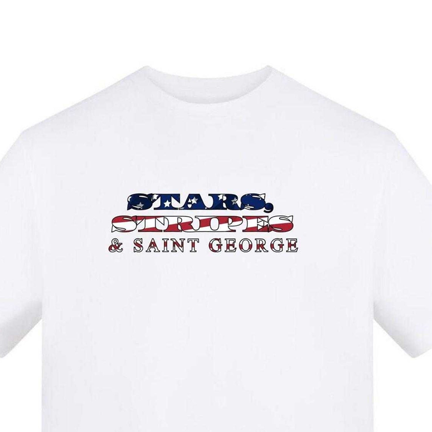 White - Side - AWD Mens Stars Stripes And Saint George England T-Shirt