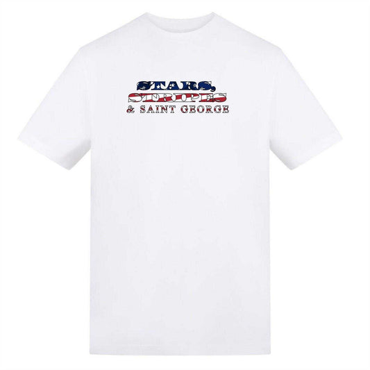 White - Front - AWD Mens Stars Stripes And Saint George England T-Shirt