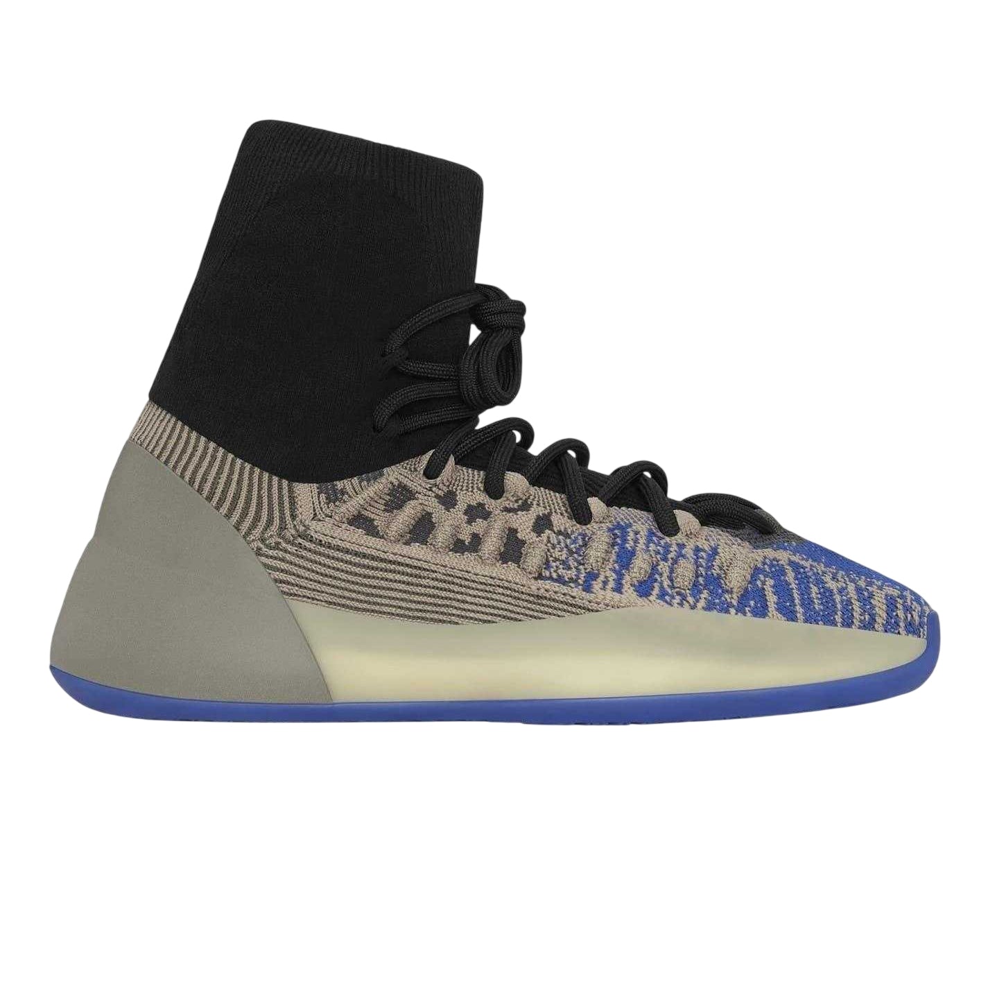 Slate-Azure - Front - Yeezy Mens Yeezy Knitted High-top High Top Trainers