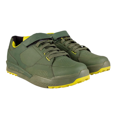 Forest Green - Front - Endura Mens Mt500 Burner Grip Shoes