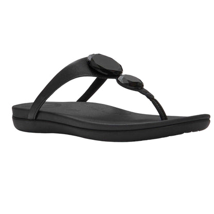 Black - Side - Fit Flop Womens-Ladies Flat Heel Sandals