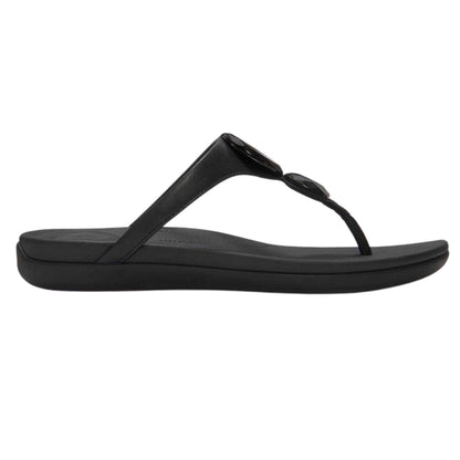 Black - Front - Fit Flop Womens-Ladies Flat Heel Sandals