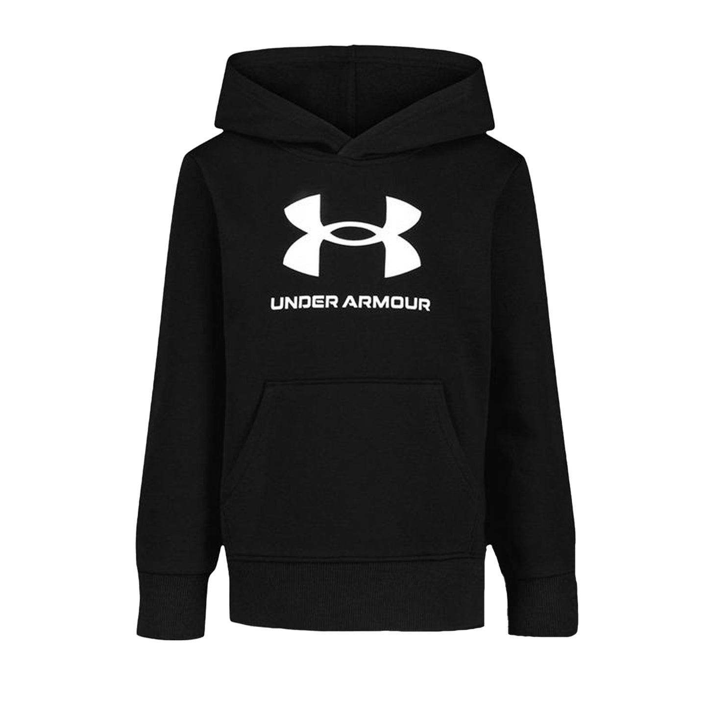 Black-White - Side - Under Armour Boys Big Logo Hoodie And Joggers Set
