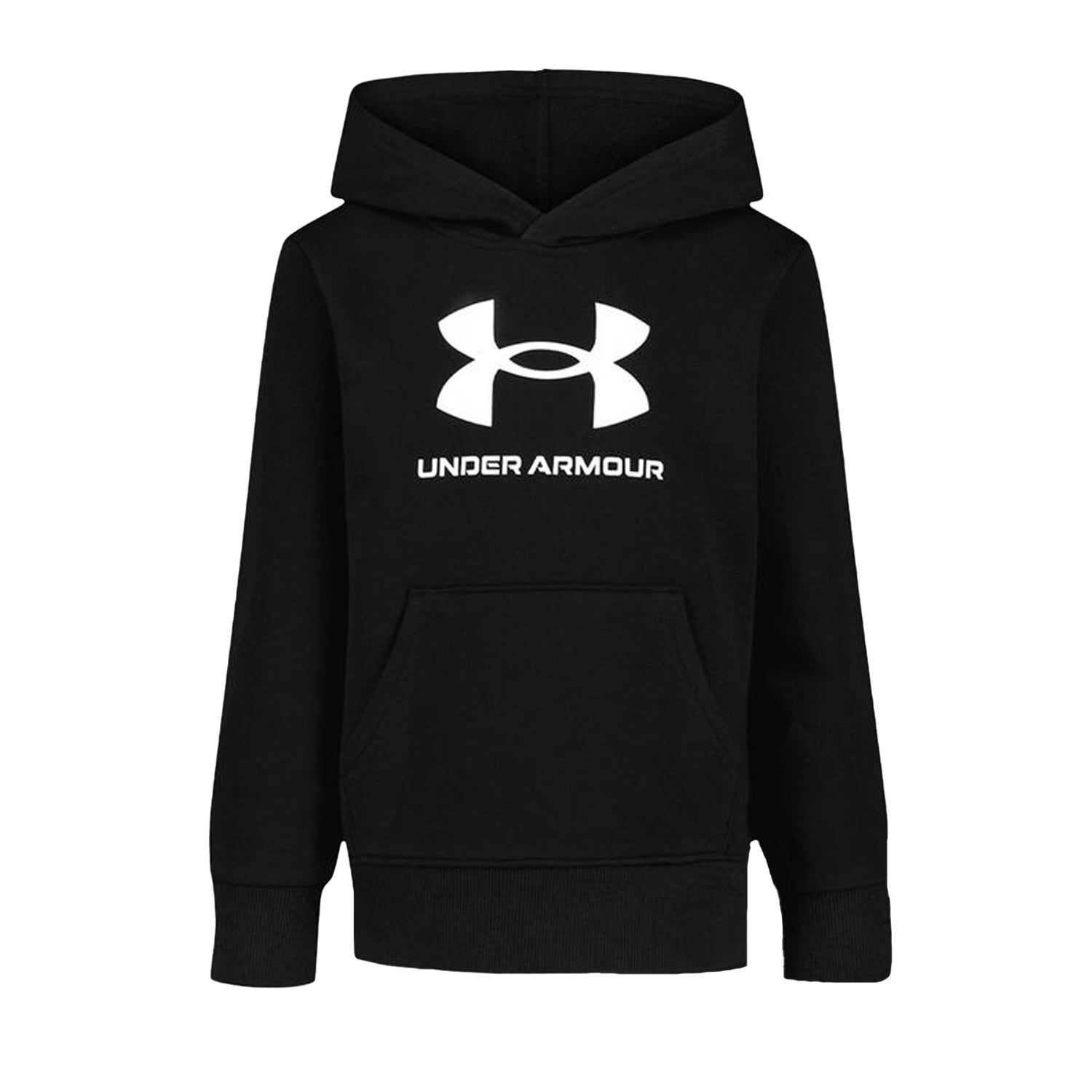 Black-White - Side - Under Armour Boys Big Logo Hoodie And Joggers Set