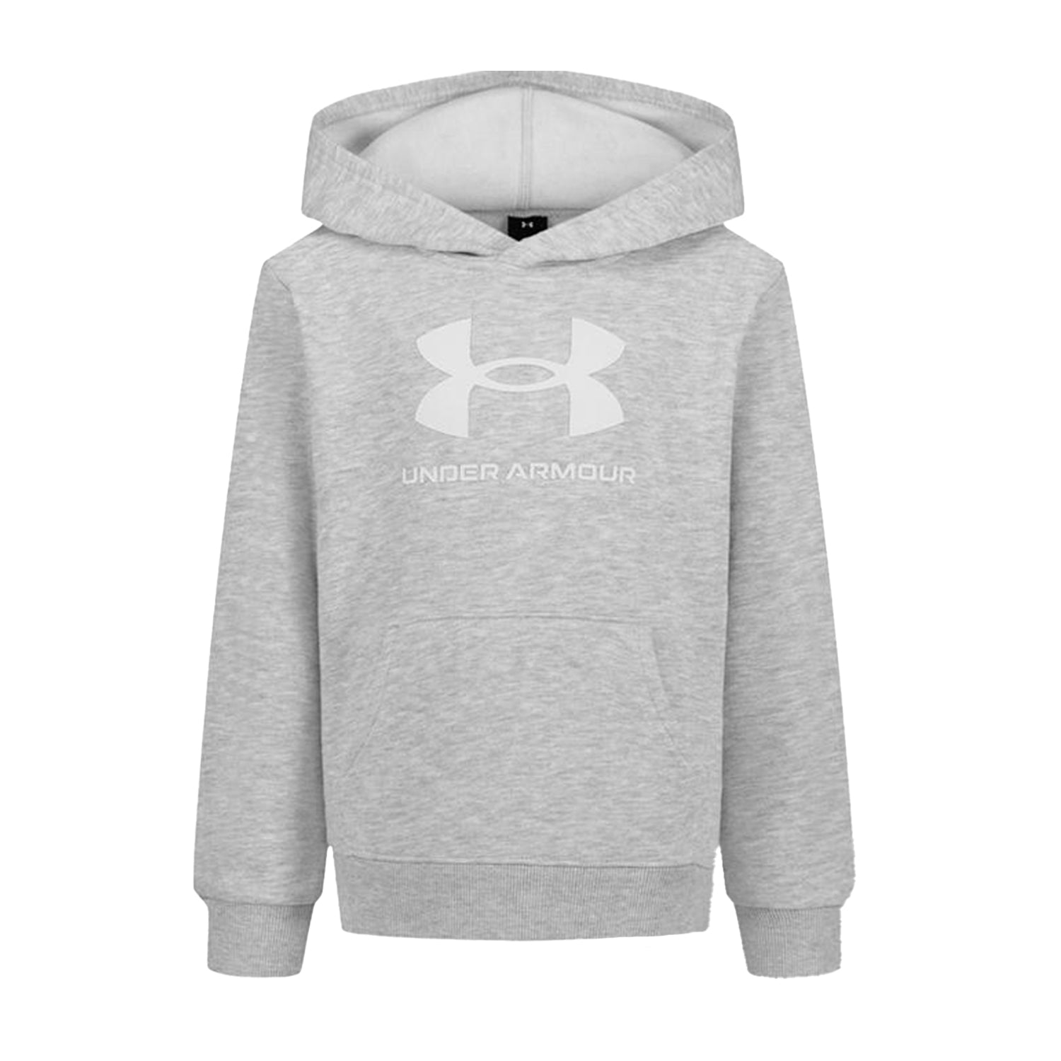 Grey-White - Side - Under Armour Boys Big Logo Hoodie And Joggers Set