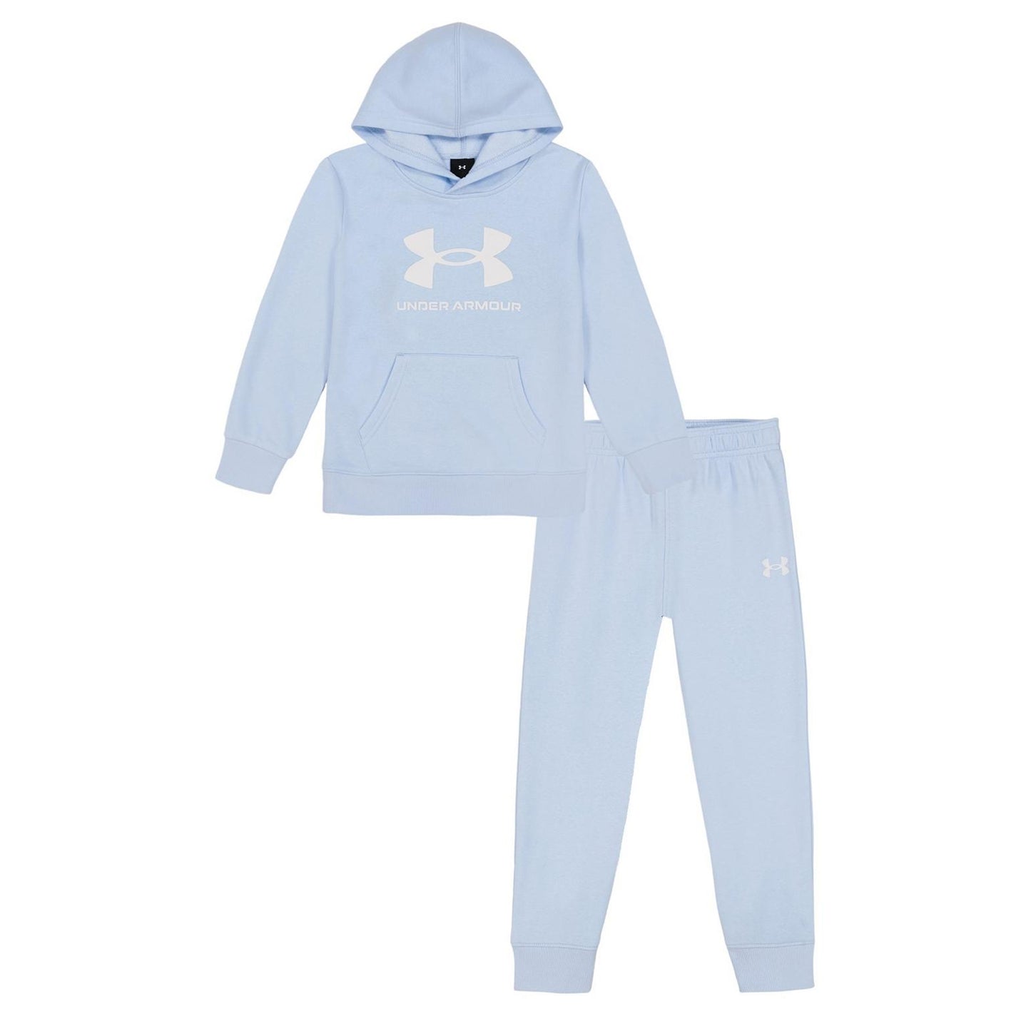 Nimbus Blue - Front - Under Armour Boys Big Logo Hoodie And Joggers Set